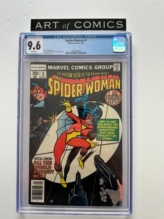 Spider-Woman #1 - New Origin Of Spider-Woman - CGC Graded 9.6!! - Extremely High Grade - White Pages!! - Red Hot Book - 1 Graded comic - Første udgave - 1978