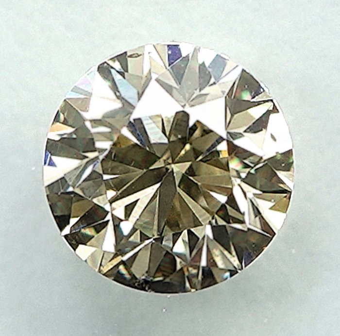 1 pcs Diamant  (Naturfarvet)  - 0.50 ct - Very light Brunlig Gul - SI1 - International Gemological Institute (IGI)