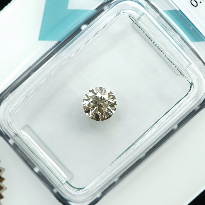 1 pcs Diamant  (Naturfarvet)  - 0.50 ct - Very light Brunlig Gul - SI1 - International Gemological Institute (IGI)