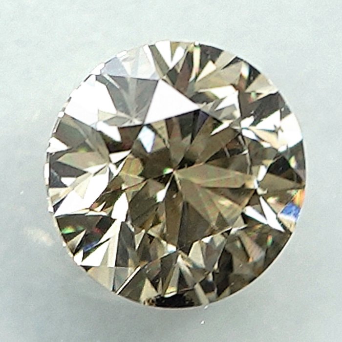 1 pcs Diamant  (Naturfarvet)  - 0.50 ct - Very light Brunlig Gul - SI1 - International Gemological Institute (IGI)