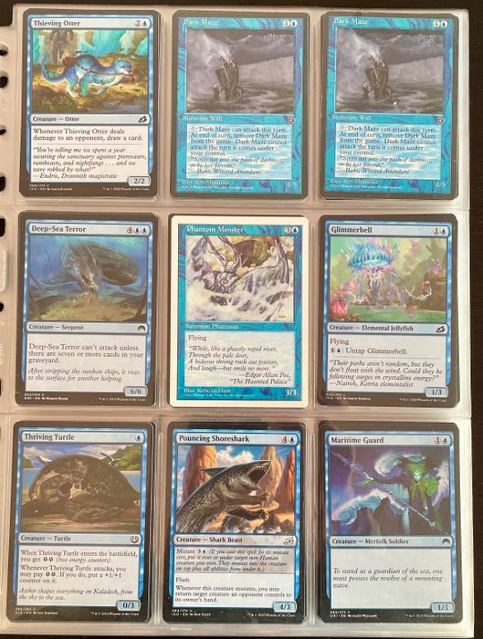 Wizards of The Coast - 225 Mixed collection - Magic: The Gathering - Blue (rares, white borders, etc.) from various legacy sets of the 90s, incl. SEALED Portal 2nd Age - Various sets