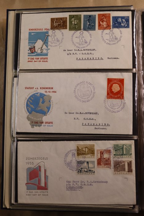 Holland 1952/1991 - Komplet samling af FDC'er + forskellige covers i 3 PSIII albums - E6 t/m E288