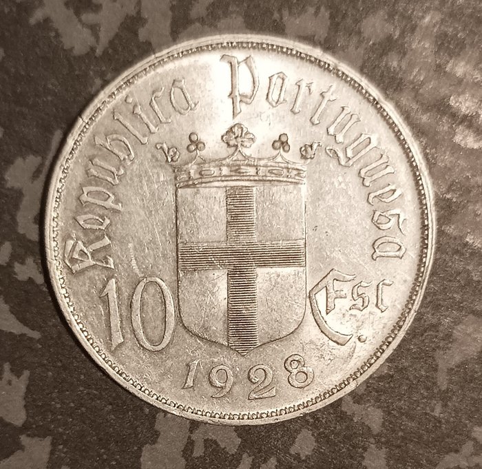 Portugal. Republic. 10 escudos 1928  (Ingen mindstepris)