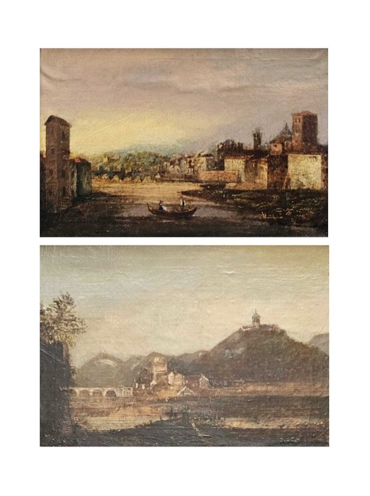 Francesco Guardi (1712-1793) Follower of - Pair of Italian views