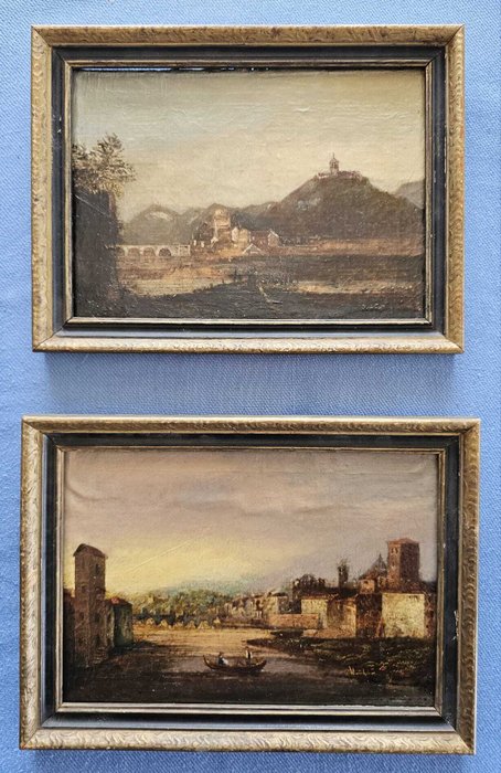 Francesco Guardi (1712-1793) Follower of - Pair of Italian views