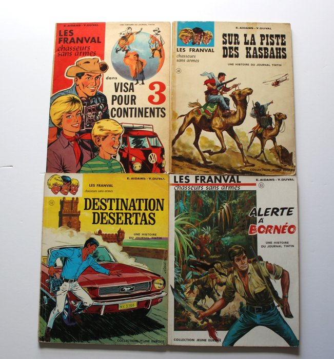 Les Franval T2-T3-T4-T6 - 4x B - 4 Albums - Første udgave - 1966/1970