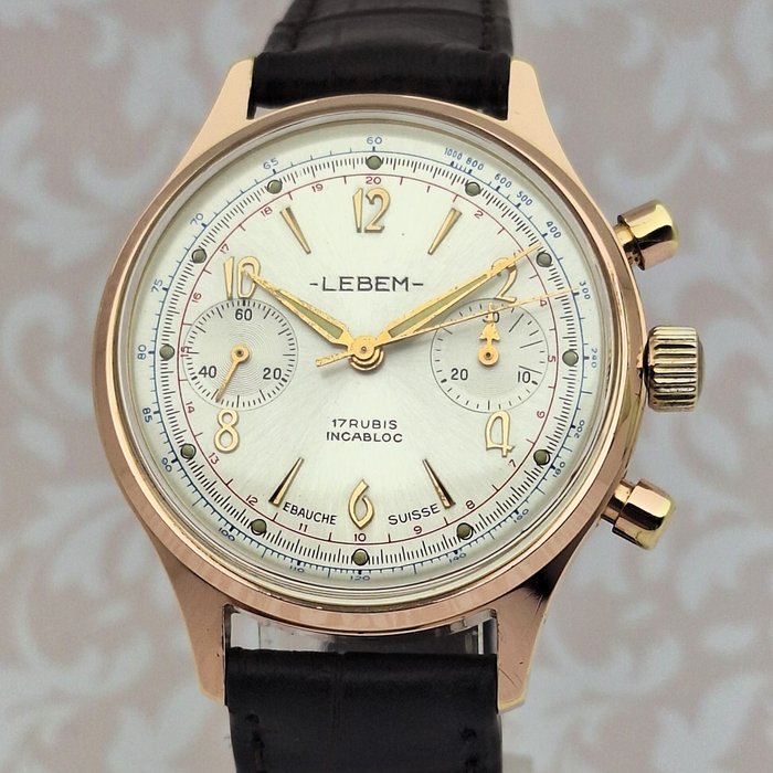 Chronographe Suisse - LEBEM - Cal. Valjoux 7730 - JUMBO - Ingen mindstepris - Mænd - 1950-1959