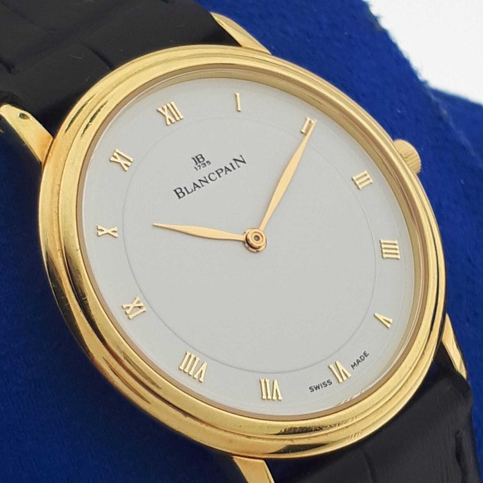 Blancpain - Villeret Ultra-Slim Mechanical Manuel Winding 18K (750) Yellow Gold Case - 0021-1418-55 - Mænd - 1993