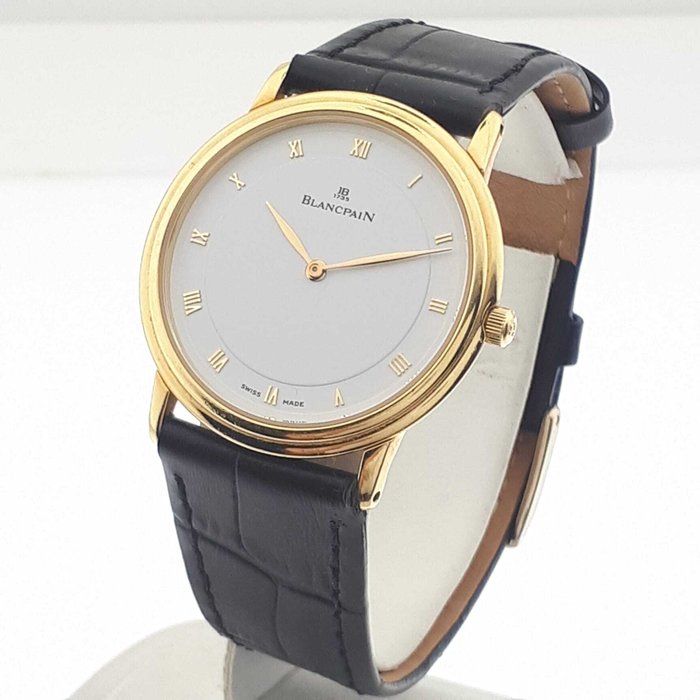 Blancpain - Villeret Ultra-Slim Mechanical Manuel Winding 18K (750) Yellow Gold Case - 0021-1418-55 - Mænd - 1993