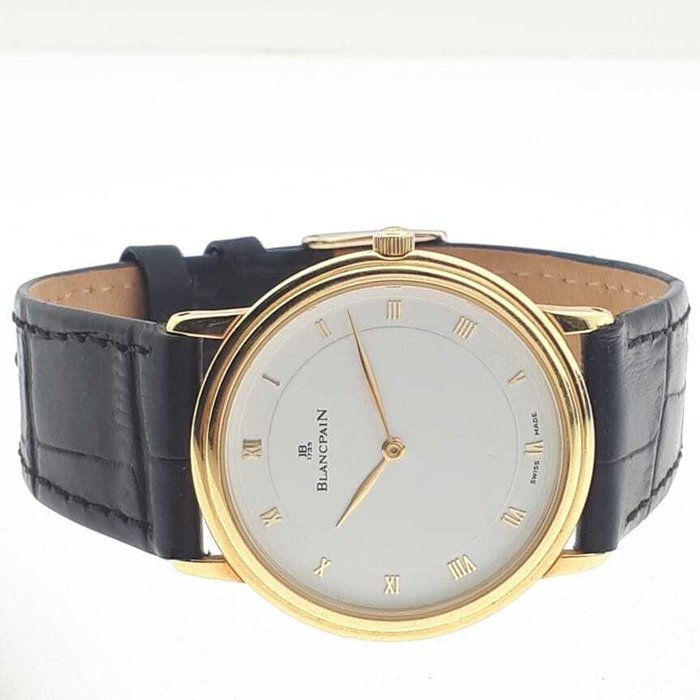 Blancpain - Villeret Ultra-Slim Mechanical Manuel Winding 18K (750) Yellow Gold Case - 0021-1418-55 - Mænd - 1993