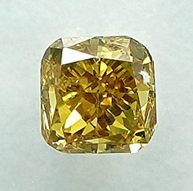 1 pcs Diamant  (Naturfarvet)  - 0.20 ct - Fancy intense Gul - SI1 - International Gemological Institute (IGI)