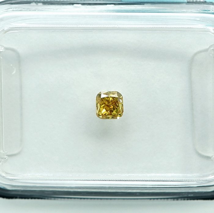 1 pcs Diamant  (Naturfarvet)  - 0.20 ct - Fancy intense Gul - SI1 - International Gemological Institute (IGI)