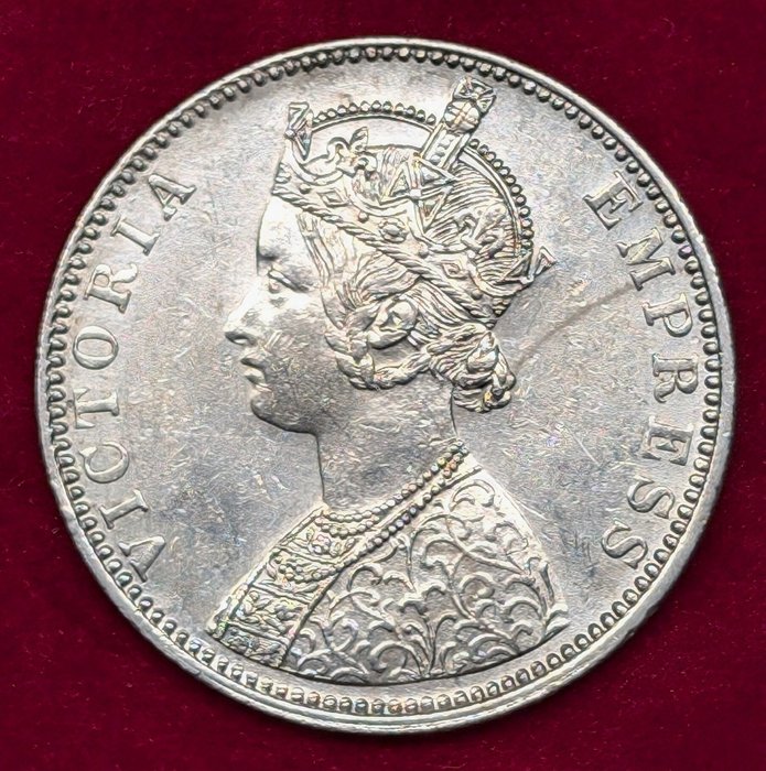 Britisk Indien. Victoria. 1 Rupee 1892  (Ingen mindstepris)