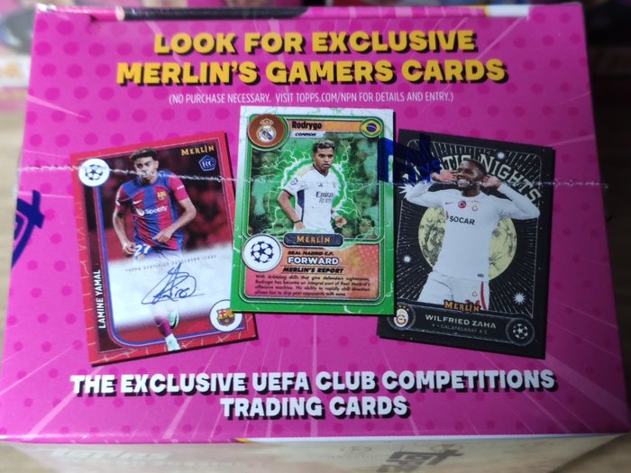 2023/24 Topps Chrome UEFA  Merlin  Superstars  Ucc Blaster Value Box - 4 Sealed box - Næsten så god som ny (NM)