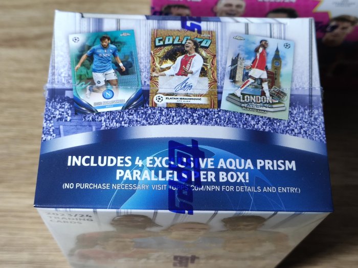 2023/24 Topps Chrome UEFA  Merlin  Superstars  Ucc Blaster Value Box - 4 Sealed box - Næsten så god som ny (NM)