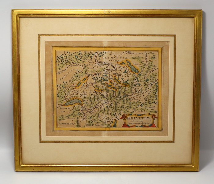 Schweiz - Schweiz; Pieter Van den Keere (Petrus Kaerius) / Philipp Clüver (Philippus Cluverius) - Helvetiae conterminarumque terrarum antiqua descriptio - 1661-1680