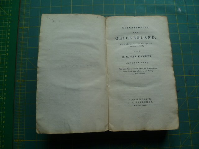 N. G. Van Kampen - Geschiedenis van Griekenland: uit oude en latere Schrijvers zamengesteld. - 1827-1834