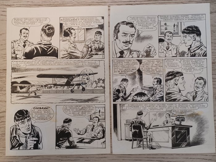 Bignotti, Franco - 2 Original page - Mister No - n. 30 "Bandoleros" - 1977