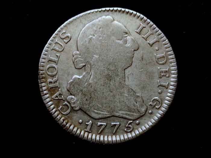 Spanien. Carlos III (1759-1788). 2 Reales 1775 Madrid PJ  (Ingen mindstepris)