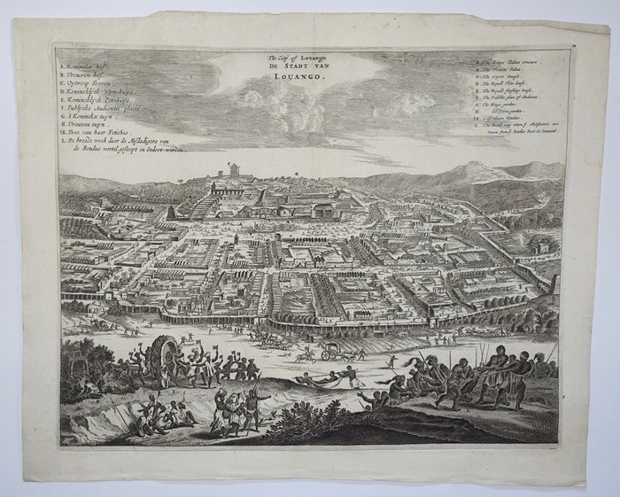 Afrika - Congo / Diosso; O Dapper - De Stadt van Louango - ca 1680