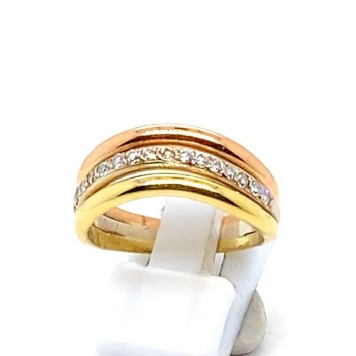 Alliancering - 18 kraat Gulguld, Hvidguld, Rosaguld -  0.32ct. tw. Diamant (Natur)  - Diamant - 18K 750 Half Memory RS61