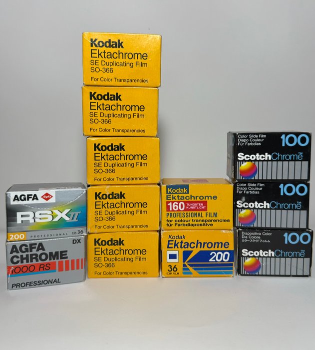 Agfa, Kodak, scotch Lote composto por 12 rolos Ubrugt film