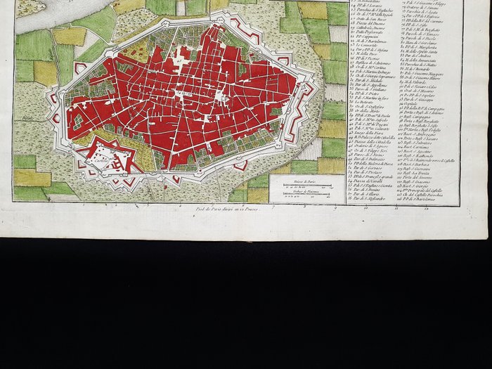 Europa - Italien / Emilia Romagna / Piacenza; J.J.F. De Lalande - Plan de Plaisance - 1761-1780