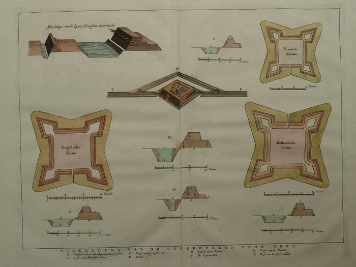 Holland - Groenlo; Coenraet Decker - Afbeelding van de legerwerken voor Grol - 1681-1700