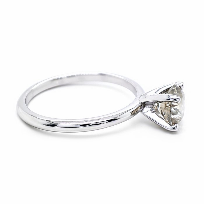 Ring - 14 karat Hvidguld -  1.20ct. tw. Grå Diamant (Naturfarvet)