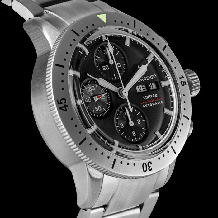 Tecnotempo - Chronograph - Swiss Movt - "ONYXCHRONO" Limited Edition - - TT100ACRNEOX - Mænd - 2011-nu