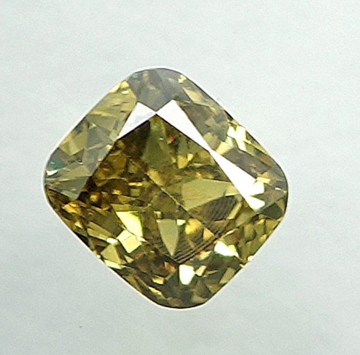 1 pcs Diamant  (Naturfarvet)  - 0.20 ct - Fancy intense Gul - SI1 - International Gemological Institute (IGI)