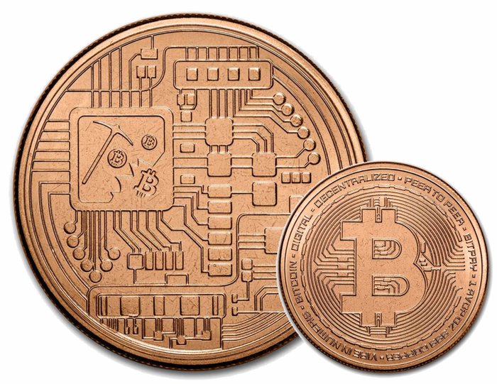 Verden. Medal 2023 Bitcoin, 2x1 Oz (.999).  (Ingen mindstepris)