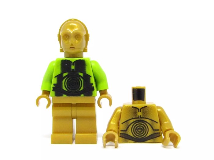 Lego - Star Wars - Misprint C-3PO minifigure mixed print testprint unique 1 of 1 ULTRA RARE multi print - 2010-2020