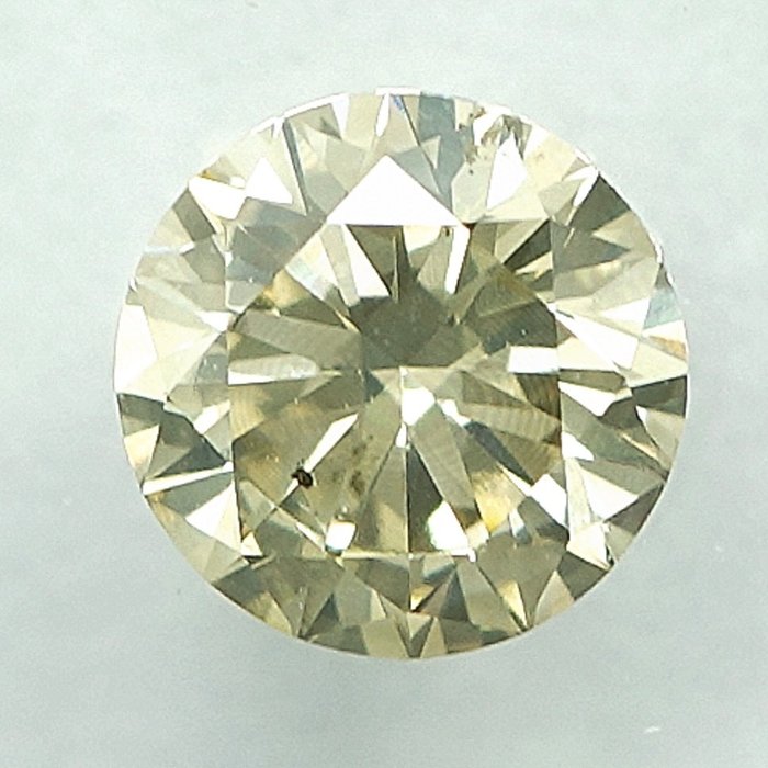 1 pcs Diamant  (Naturfarvet)  - 0.52 ct - Light Grålig Gul - SI2 - International Gemological Institute (IGI)