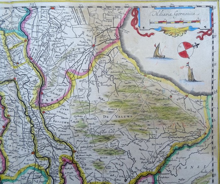 Holland - Gelderland, Nord-Brabant, Limburg, Utrecht, Arnhem, Nijmegen, Veluwe, Betuwe, Zutphen....; W. Blaeu / J. Blaeu - Geldria Ducatus et Zutfania Comitatus - 1621-1650