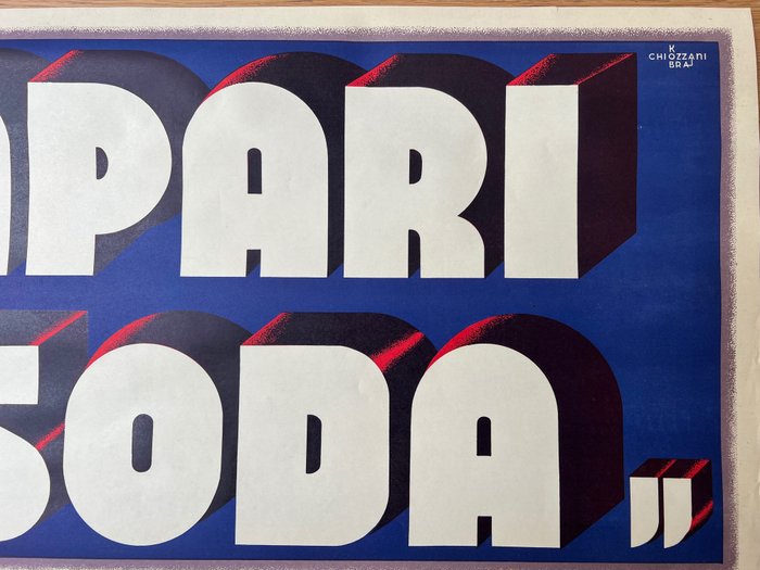 KOBRA CHIOZZANI - BANNER CAMPARI SODA - 1930‹erne