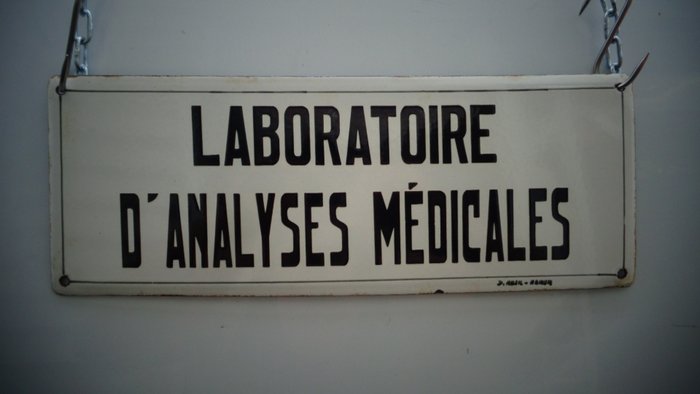 Laboratoire D'Analyses Medicales - Emaljeplade - Emalje