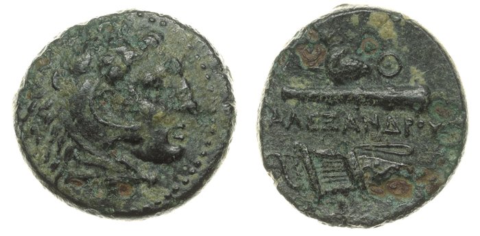 Konger af Makedonien. Alexander III 'the Great' (336-323 BC). Unit Struck under Menes or Philotas. Lifetime issue of Tarsos, ca 327-323 BC. / Price 3029; Rare  (Ingen mindstepris)