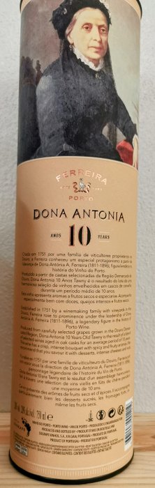 Ferreira Dona Antónia - 10 years old Tawny -  Porto  - 6 Flasker (0,75 L)