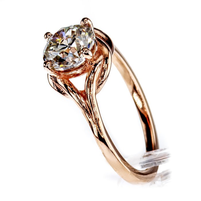 Ingen mindstepris - Forlovelsesring - 14 karat Rosaguld -  1.57ct. tw. Diamant (Natur)