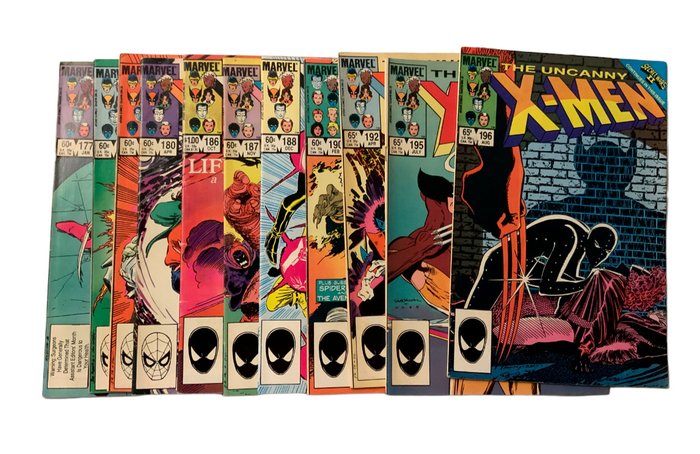 Uncanny X-Men (1963 Series) # 177 178 179 180 186 187 188 190 192 195 196 - 11 Comic - Første udgave - 1984/1985