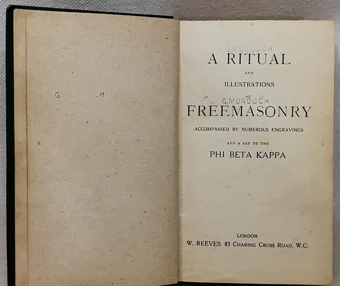 Avery Allyn - A Ritual  Illustrations of Freemasonry, Accompanied by Numerous Engravings  Key to Phi Beta Kappa - 1880