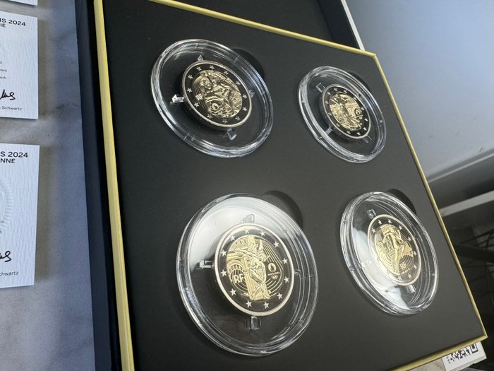 Frankrig. 2 Euro 2021/2024 "Jeux Olympiques Paris 2024" (4 monnaies) Proof