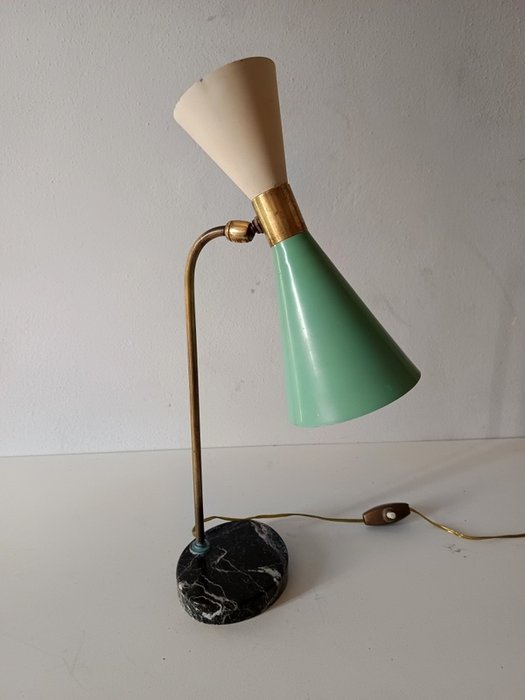 Lampe - Aluminium, Marmor, Messing