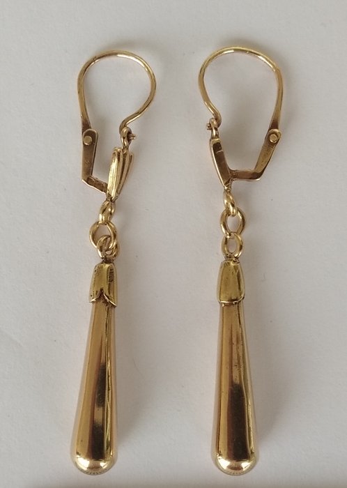 Ingen mindstepris - Handmade - Dråbe øreringe - Handmade 14kt Rose Gold Antique/Vintage Drop Earrings. - 14 karat Rosaguld