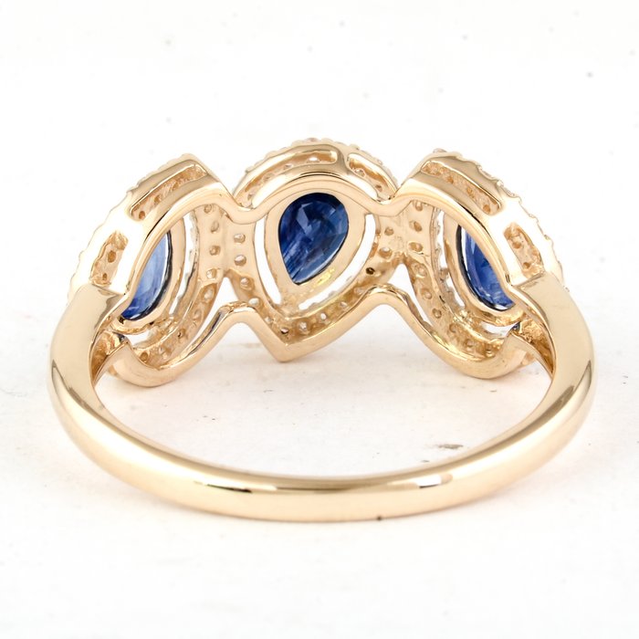 Ingen mindstepris - Ring - 14 karat Gulguld -  1.75ct. tw. Safir - Safir