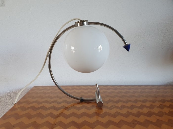 Lampe - Glas, Metal - To vintage bordlamper