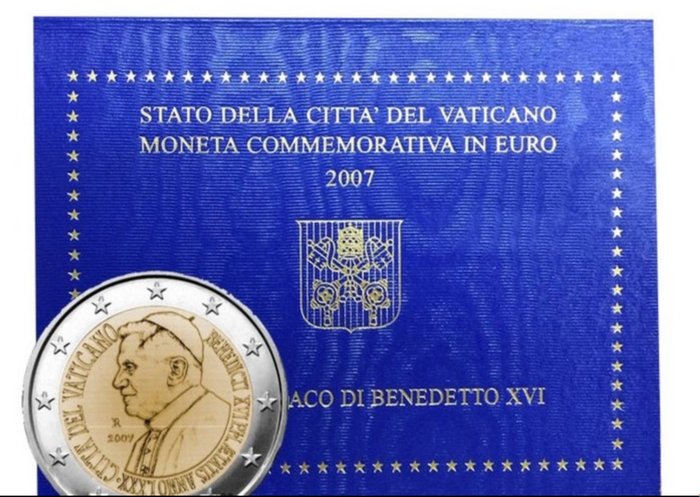 Vatikanstaten. 2 Euro 2007 "80° Benedetto XVI"  (Ingen mindstepris)