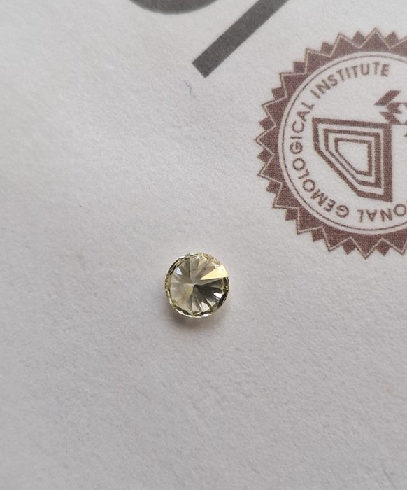 1 pcs Diamant  (Natur)  - 0.42 ct - Rund - K - SI2 - International Gemological Institute (IGI) - Premium Diamond VG EX EX