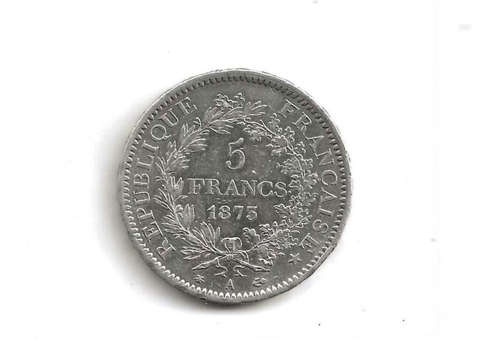 Frankrig 5 Francs 1873 A Petites étoiles  (Ingen mindstepris)